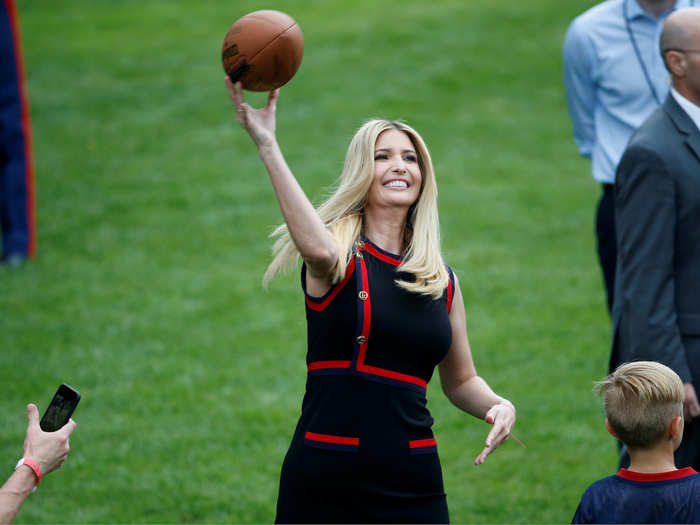 The president praised his daughter for her help organizing the event. "Thanks also to Ivanka for her leadership in refocusing the council," he said. "She’s worked so hard on this. She works hard on everything, actually."