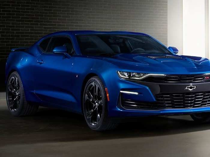 Turbo-haters can always move up to the 455-horsepower Camaro SS, shown here with the refreshed 2019 look.