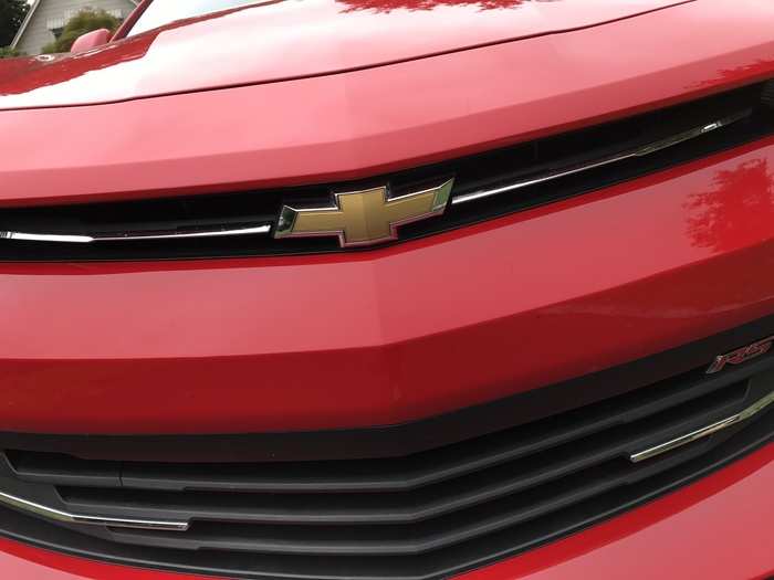 That famous gold bowtie badge is remarkably subdued on the front grille.