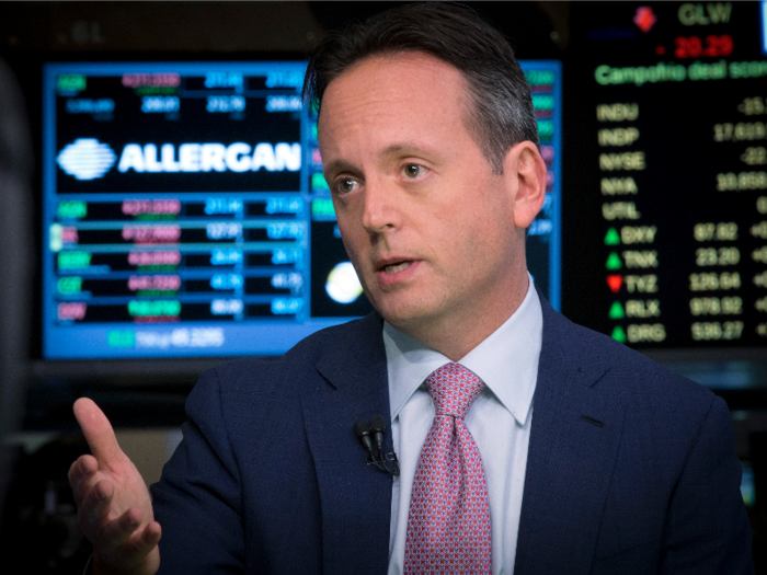 Actavis CEO Brent Saunders, 44, saw the deal through its close in March 2015, at which point he became the CEO of Allergan Plc - now a Dublin-based global pharmaceutical company.