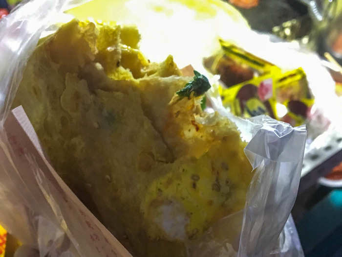 A classic Beijing street food is jianbing, a type of egg crepe pancake. It