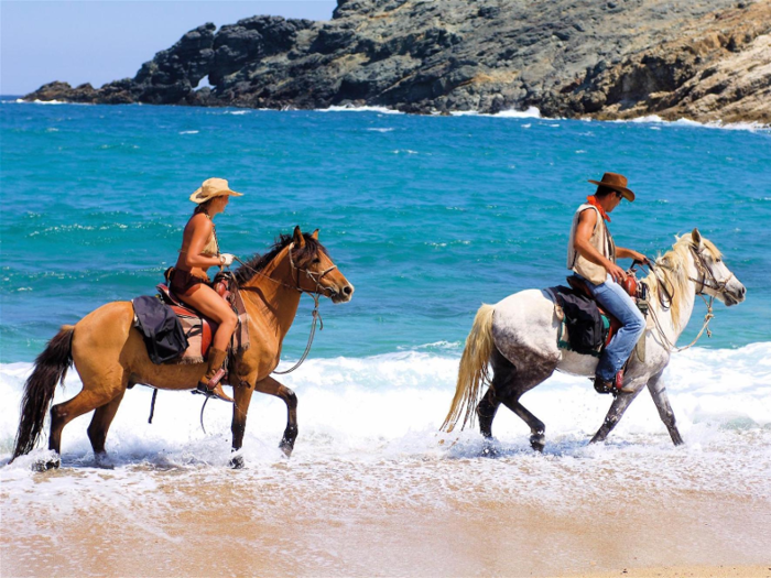 Day 7: Guests can take one last excursion, spending the morning horseback riding. Total excursions throughout the trip can cost around $6,100.