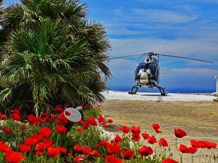 Day 5: Travelers can take a day trip from Mykonos to Athens via three helicopters ($21,594 round trip).