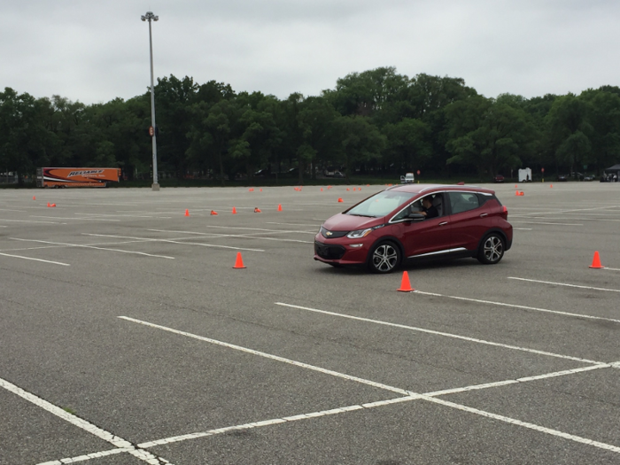 And while the car is slowing down, some of the kinetic energy that would normally be wasted as heat is captured and used to charge the car