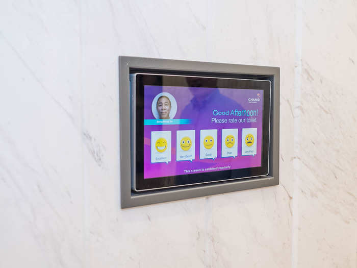 Changi uses a feedback system with a touch-panel directly outside the restrooms where travelers can indicate their satisfaction with the cleanliness and state of the facilities. The results are sent to the supervisor-on-duty