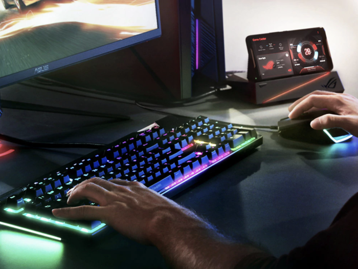 And you can place the ROG Phone in the a mobile desktop dock if you want to use a full-size computer monitor, keyboard, and mouse.