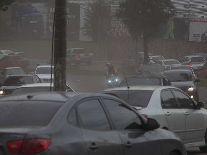 Ash and volcanic debris rained down on Guatemala City, which has a population of close to 3 million people.