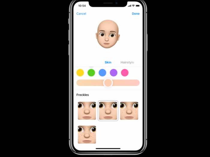 Your Memoji will start with a basic face.