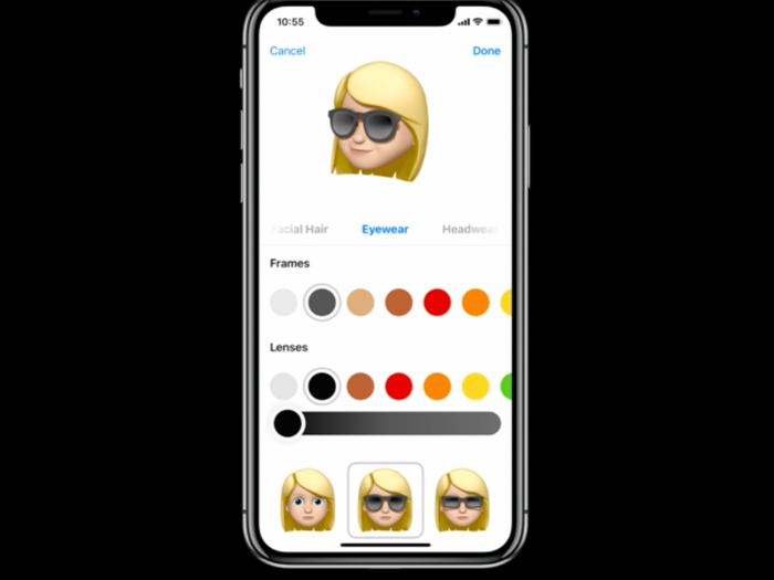 9. Apple is taking Animojis to the next level with a Bitmoji-esque feature called Memoji, which lets you create your own personalized Animoji. You can make your avatar look like the real you, or like someone else entirely.