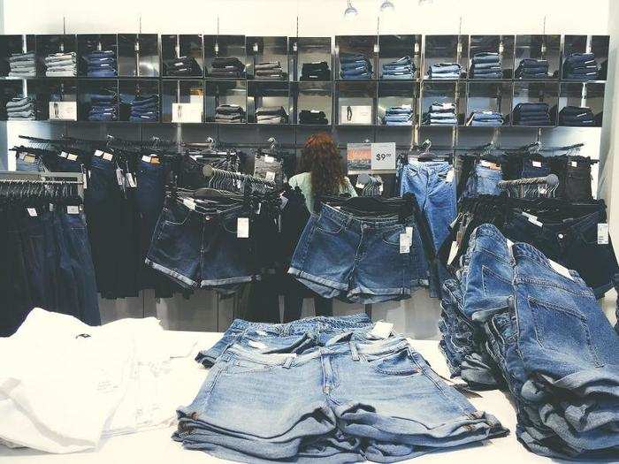 There were pairs of jeans displayed all over the two floors of the store, but there was also a designated denim section in the back of the top floor. The prices were generally below $20.