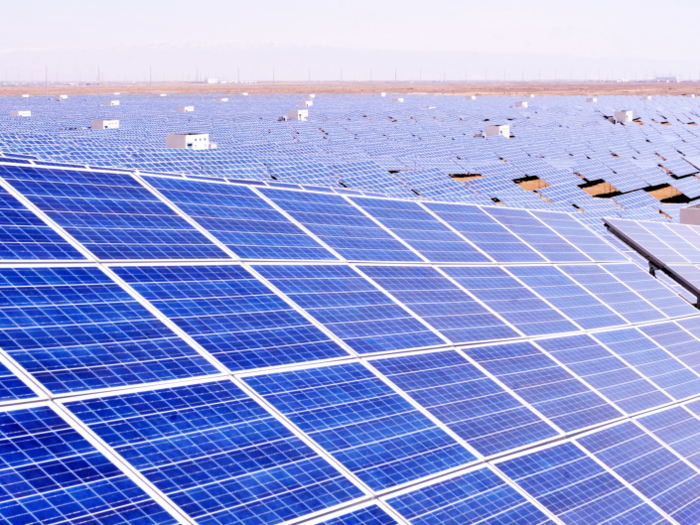 There are nearly 4 million solar panels at the site, which can accommodate up to 200,000 households.