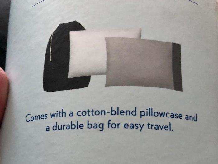 ... to how to actually maintain the pillow. It