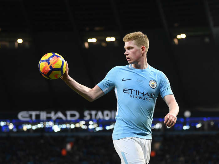 7: Kevin de Bruyne, Manchester City midfielder — €167.2 million ($196 million).