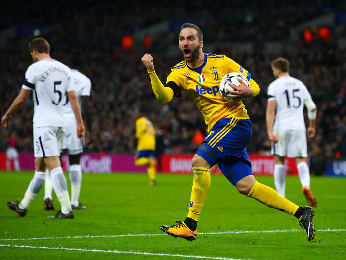 22: Gonzalo Higuaín, Juventus striker — €104.5 million ($122.4 million).