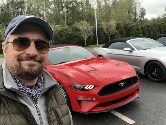 I took the Mustang and its "Race Red" interior, up to the Monticello Motor Club in New York