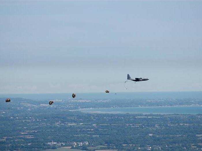 The C-130s even dropped paratroopers in commemoration of the D-Day anniversary.