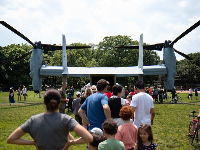 The aircraft drew quite the crowd, but the Marines let me jump the line since I only needed a minute or two inside.