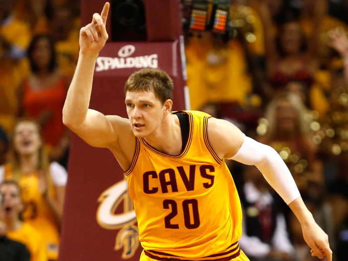 Timofey Mozgov anchored the middle for the Cavaliers and put up big numbers in the series: 14 points, 7.5 rebounds, and 1.5 blocks per game.