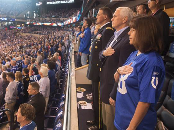 Sensing blood in the water, Trump upped the attacks. In October, Trump had Vice President Mike Pence leave an Indianapolis Colts game after the anthem because players were kneeling, a move that many accepted as a political stunt.