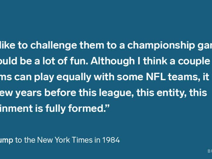 Early on, Trump already had thoughts of moving the USFL