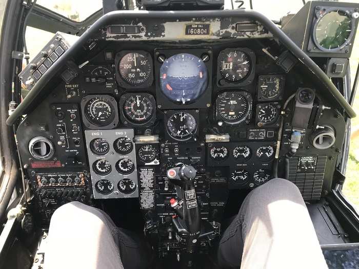 We then jumped in the back cockpit, seen below. The Super Cobra is rather old and doesn