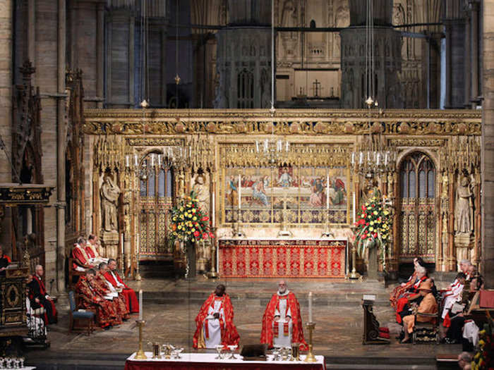 2010: Queen Elizabeth and Prince Philip attended the ninth inauguration of the General Synod at Westminster Abbey, with the Archbishop of Canterbury Rowan Williams.