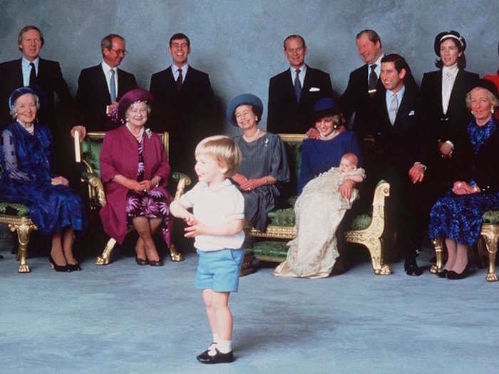 1984: The Royal family, along with Lord Spencer, attended Prince Harry