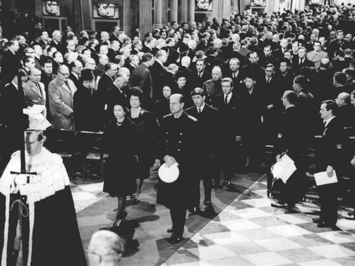 1965: Philip attended the funeral of Sir Winston Churchill, along with fellow British royals and dignitaries from overseas.