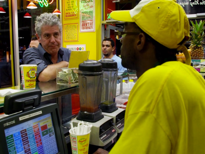 After graduating high school in 1973, Bourdain went to Vassar for two years and dropped out.