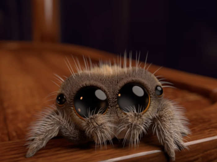 The adorable arachnid is voiced by Slice