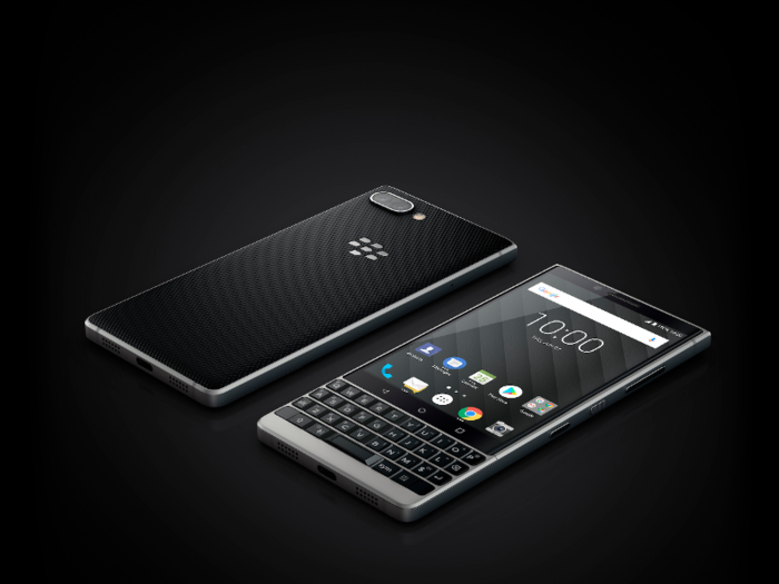 The BlackBerry Key2 has an aluminum frame and a "soft touch" back, which should make it easier to grip.