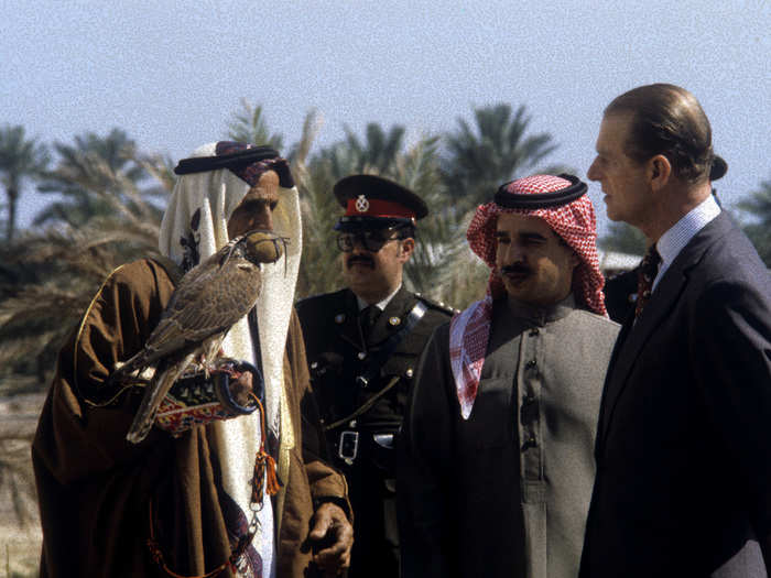 He visited the Salman Centre for the breeding of falcons in Bahrain in 1979...