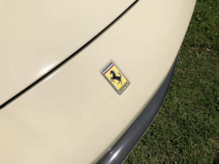 The Ferrari badge is actually rather modest.