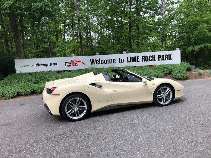 After a combination of highways and byways, the 488 Spider and I arrived at Lime Rock.