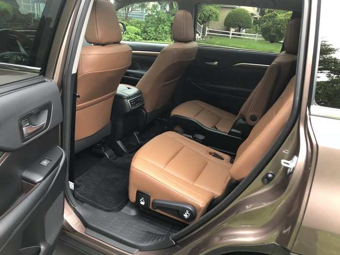 The second row of our test cars came equipped with a pair of optional captains chairs. A bench seat is standard.