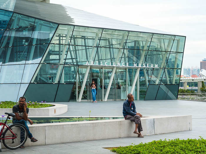 The art and science museum had a modern glass design.