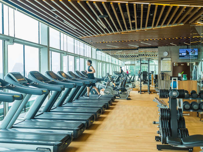 The gym is functional but nothing special, just a line of treadmills and free weights. The biggest bummer of my stay was that the sauna and steam room were closed for renovations.