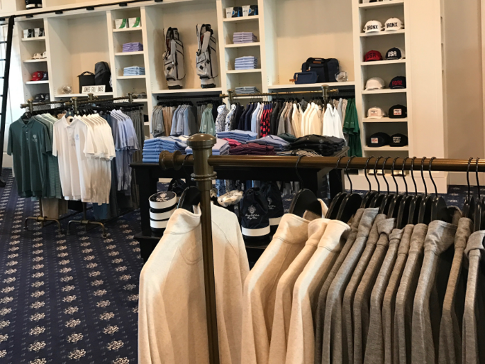 At the front of the clubhouse is the store, which features a variety of golf supplies and clothing.