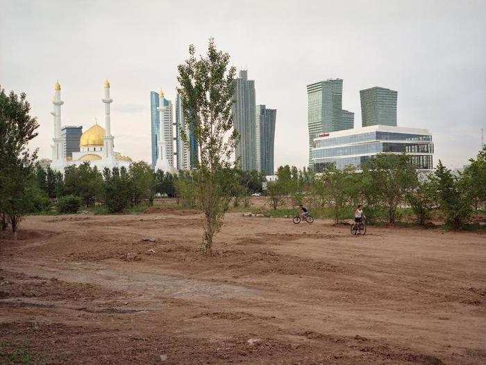 Nothing surrounds Astana except for hundreds of miles of barren grassland.