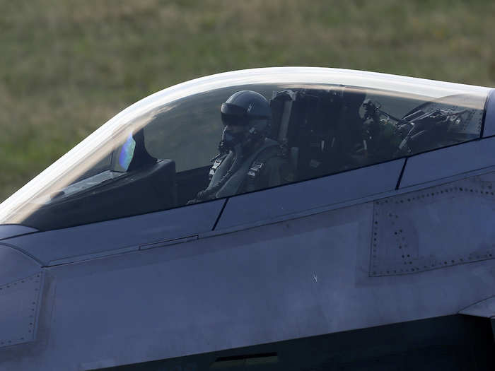 The F-22 is fitted with a hands-on throttle and stick control system, allowing the pilot to operate the Raptor without taking his hands off the controls.