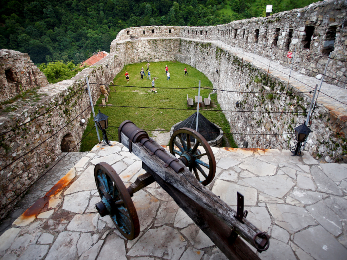 … and Vranduk, Bosnia and Herzegovina, where children play inside a 14th-century fortress.