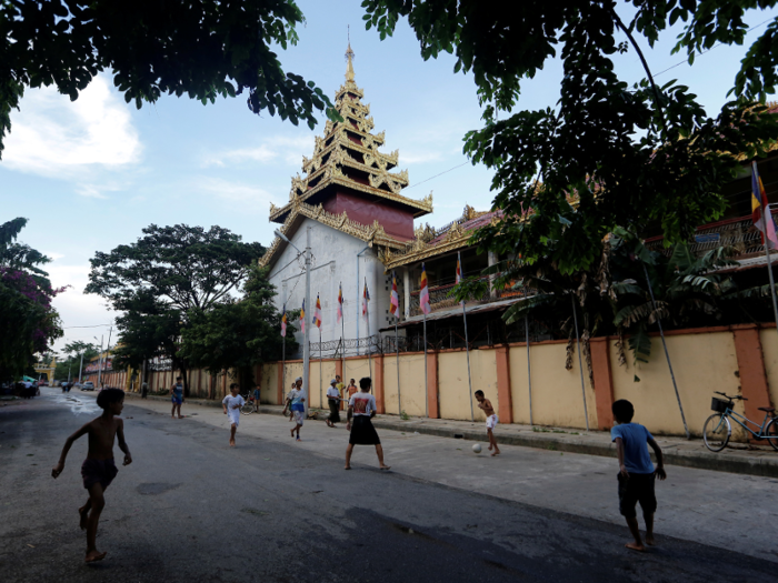 … the Botataung Pagoda in Yangon, Myanmar …