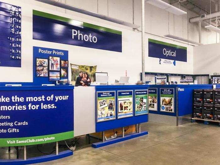 Also near the front of the store were a photo printing center, an optical center, and a hearing center. Non-members can use the optical and hearing centers, as well as the pharmacy that