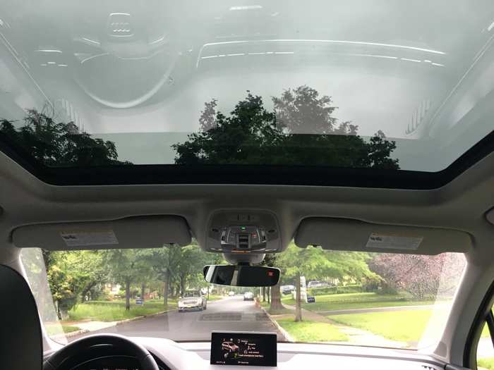 8. Panoramic roof: The available panoramic roof is a wonderful feature to have on a sunny day.