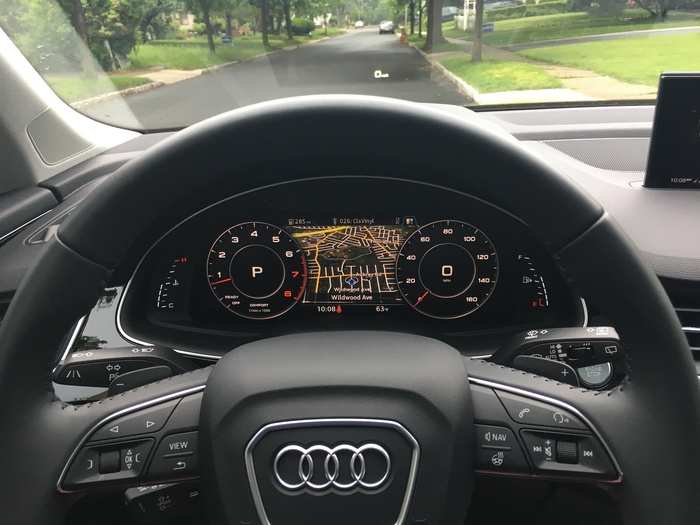 Virtual cockpit uses a high-definition, 12.3- inch digital instrument cluster.