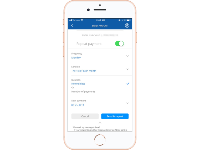 Zelle has the option to set up recurring payments, which is convenient for splitting rent or bills.