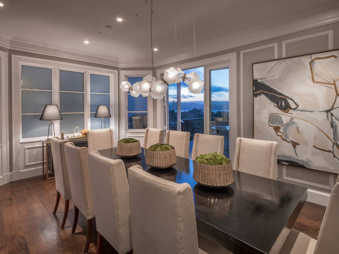 A large table perfect for entertaining can be found in the formal dining room.