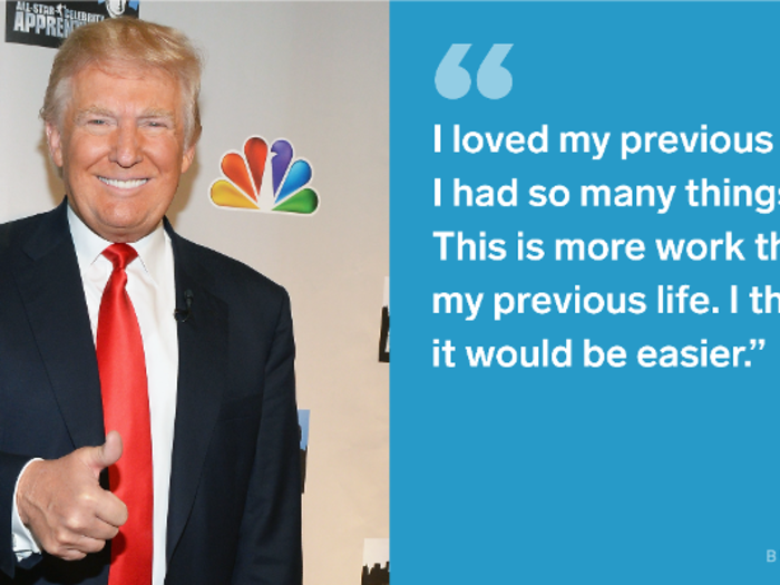 In an interview with Reuters, Trump lamented about the difficulty of the presidency compared to his life as a businessman.
