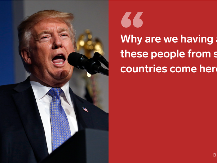 In a closed-door meeting on immigration with lawmakers, Trump had this to say about accepting immigrants from certain nations.