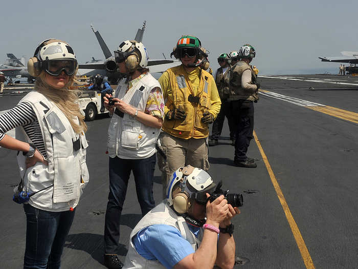 Scanlon on the USS Abraham Lincoln